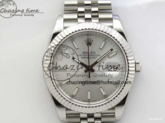 Stick 1:1 Silver on SS Best A3235 Markers Dial DateJust 904L Bracelet VRF Edition 41MM 126334 SS Jubilee 1227
